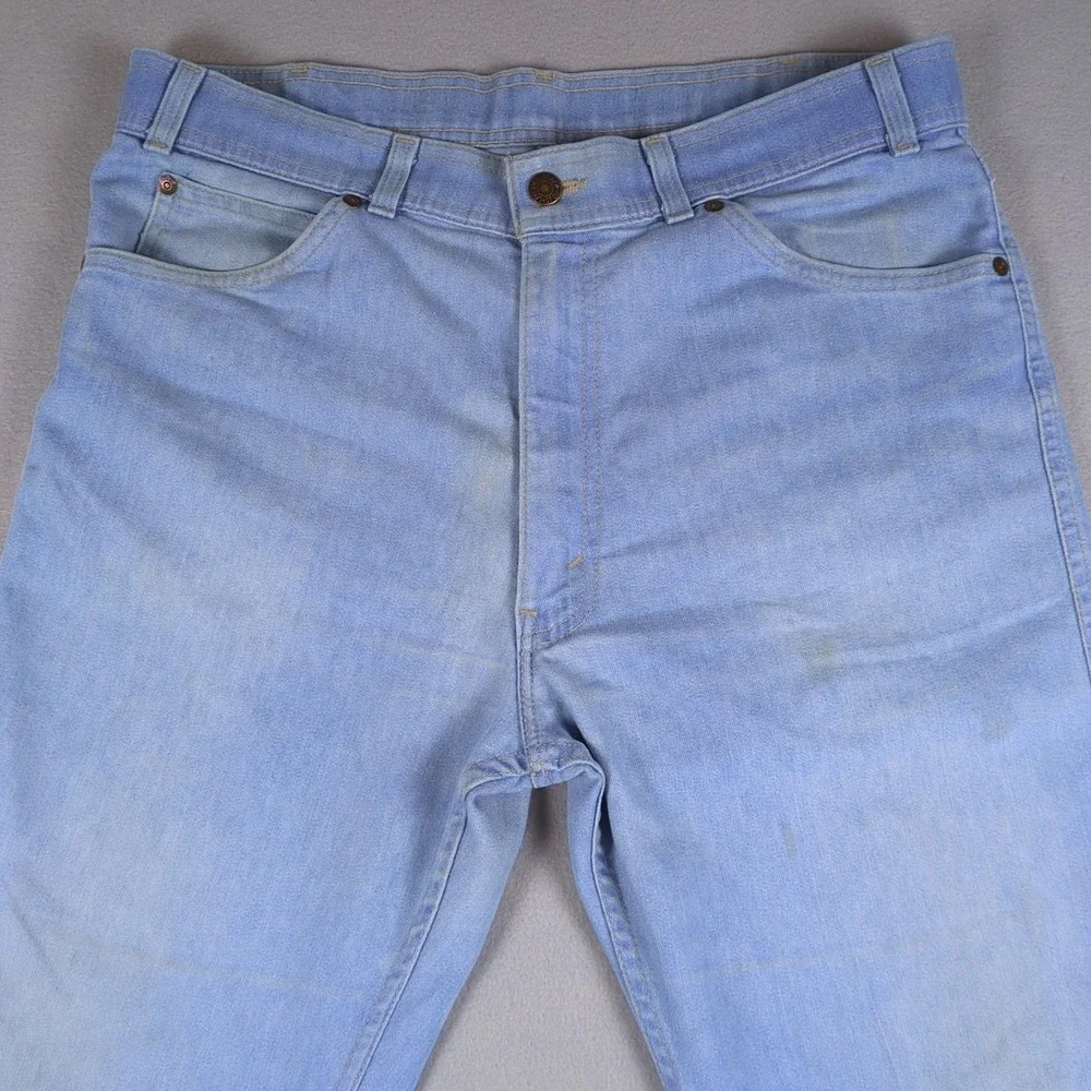 Vintage Levis Orange Tab Jeans Mens 38x29 Light Blue 80s Skosh More Room